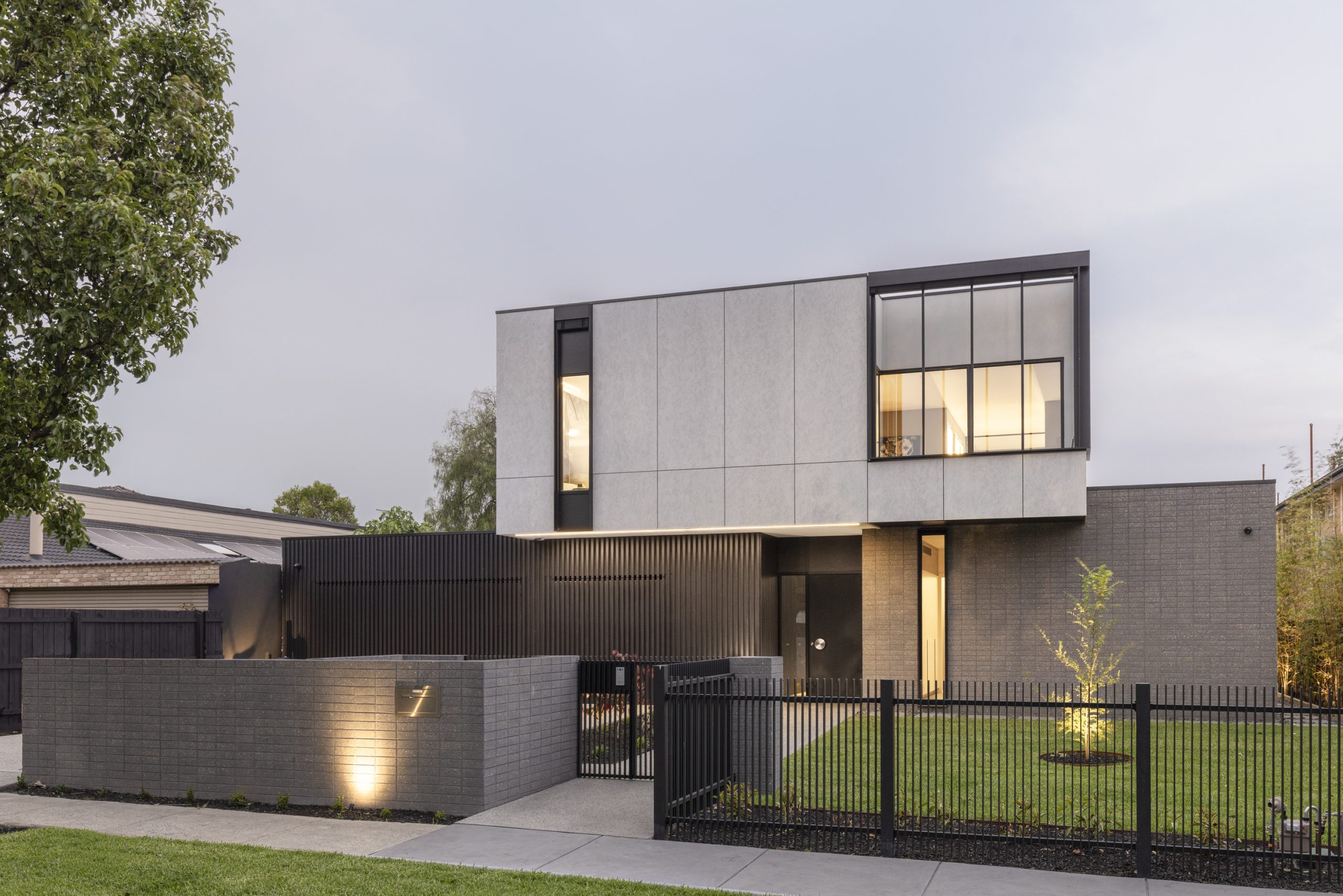 Knockdown rebuild in Surrey Hills – Scheele Residence façade by Bluestar Property Group