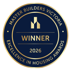 Master Builders Victoria 2026 Excellence in Housing Awards Winner badge